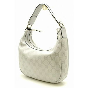 Gucci Silver Satin Nylon Bag GG Mini Shoulder